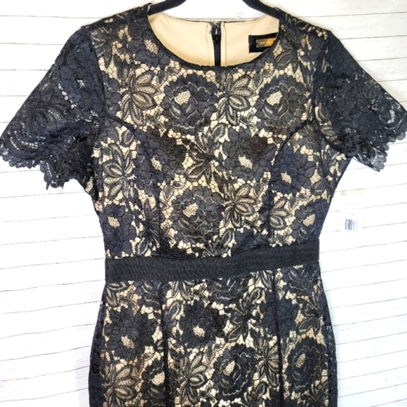 Alexia Admor Black and Gold Lace Midi Dress - Picture 5 of 13
